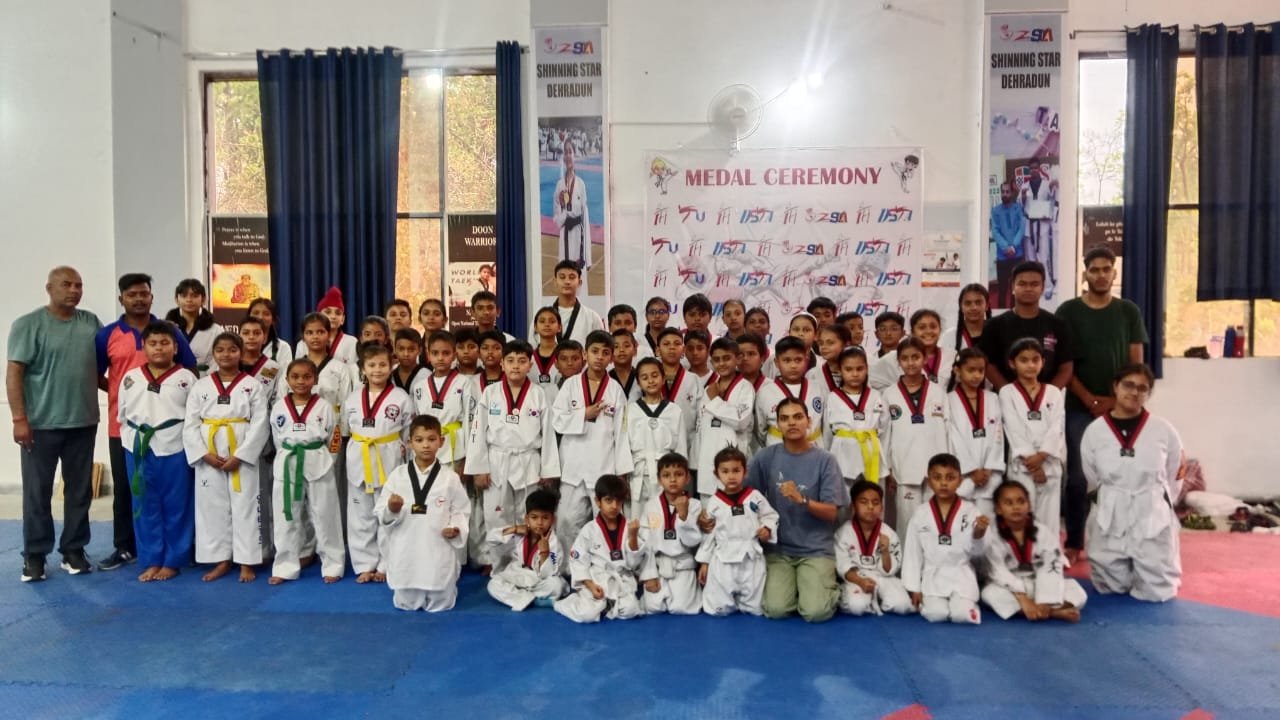 ताइक्वांडो उत्तराखंड के तत्वाधान में कलर बेल्ट सेमिनार 2024 का आयोजन किया गया..